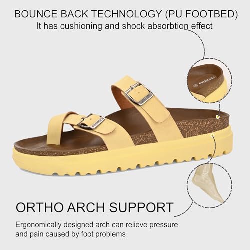 Image of Centrino Women's Berkin-Style Slip-On Sandals | Open Toe Design | Soft PU Footbed | Lightweight & Comfortable | Arch Support | On-Grip Sole | Casual Outdoor Wear (9228)