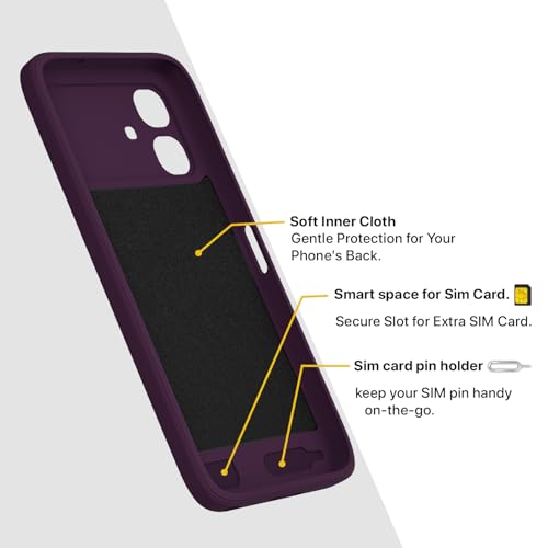 Image of Pikkme Back Cover for Infinix Smart 20 Soft Matte Silicone Mag-Safe Design (Mag-Safe Not Support) Camera Protection | Slim Fit Bumper Cover (Purple)