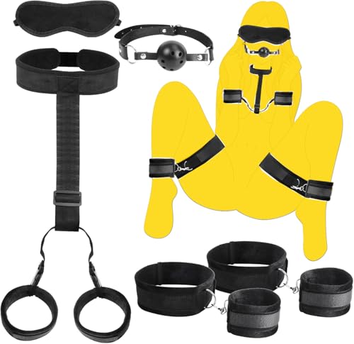 GAOLUWAN 5PCS Fuzzy Handcuffs Set