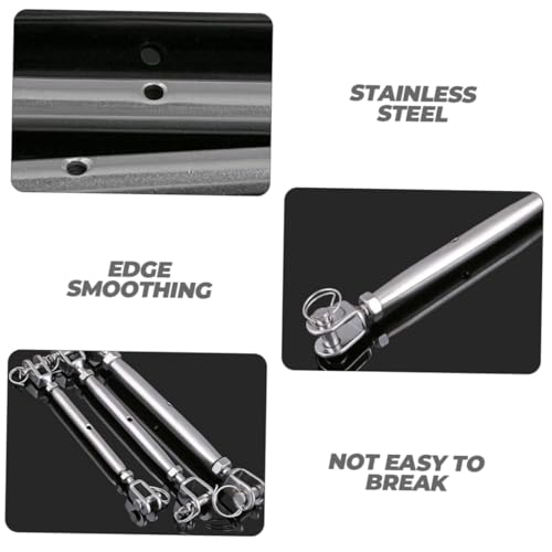 2pcs Tensor de Tornillo de Acero Inoxidable para Cuerda de Alambre Cuerpo Cerrado Tensor de Tensión Quijada y Quijada miniatura 4
