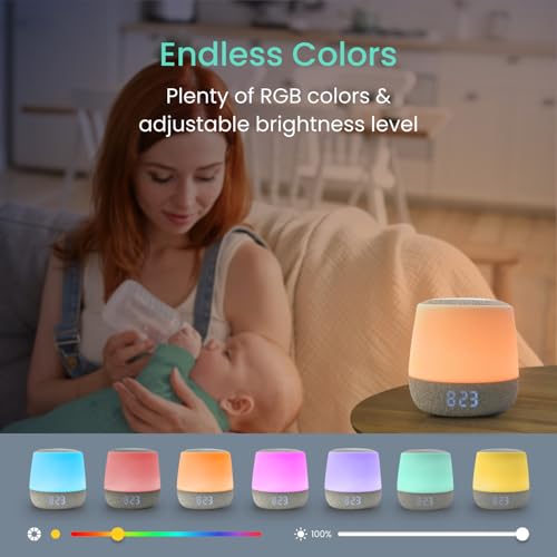 Image of Babysense 2 in 1 Video Baby Monitor with 2 HD Cameras & 5 inch HD Display Bundled with Smart Baby White Noise Sound and Light Machine