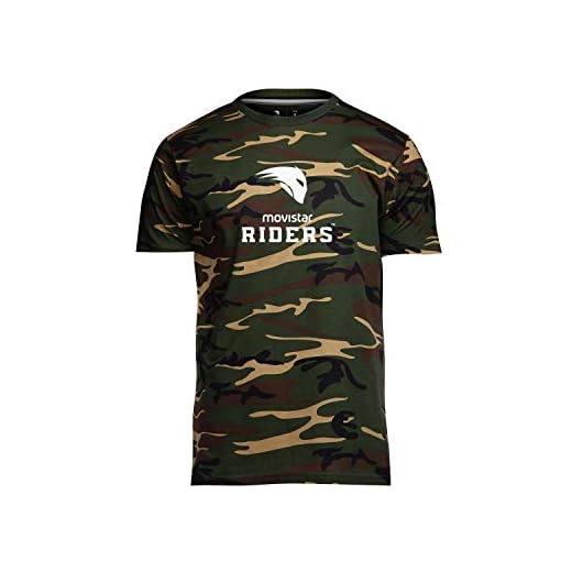Movistar Riders Camuflaje Camiseta, Verde (Verde 000), Large (Tamaño del Fabricante:L) para Hombre