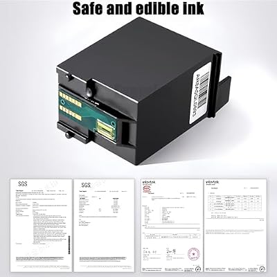 3D Latte Art Coffee Printer Machine Automatic Beverages Food Selfie with WiFi Connection Printing Food safty Grade Ink Cartridges (FT4-W-1Brown Ink)