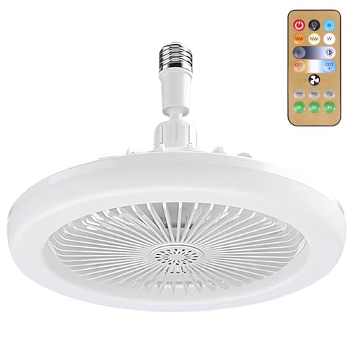 Ventilateur de plafond LED E27 à intensité variable avec télécommande sans fil - 2