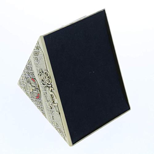 Cendrier pyramide vintage en métal bronze pour décoration de maison - 8