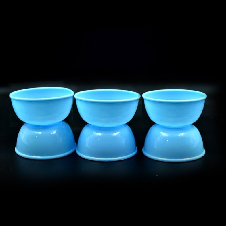 Image of BigPlayer Small Plastic Round Katori /Bowl Set, Dishwasher & Microwave Safe, BPA Free, Food Grade, Unbreakable for Rice, Soup, Pasta, Salad, Snack (Set of 6)