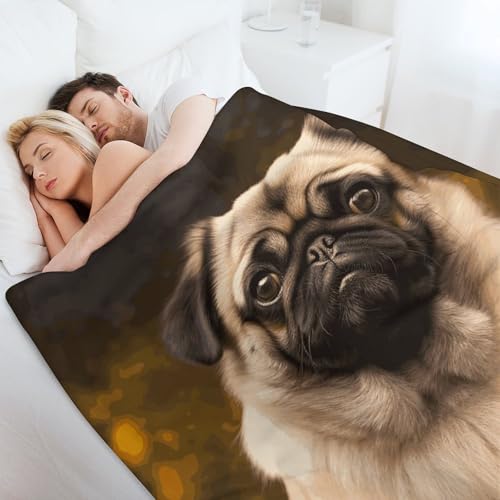 Couverture carlin en flanelle douce et finitions premium