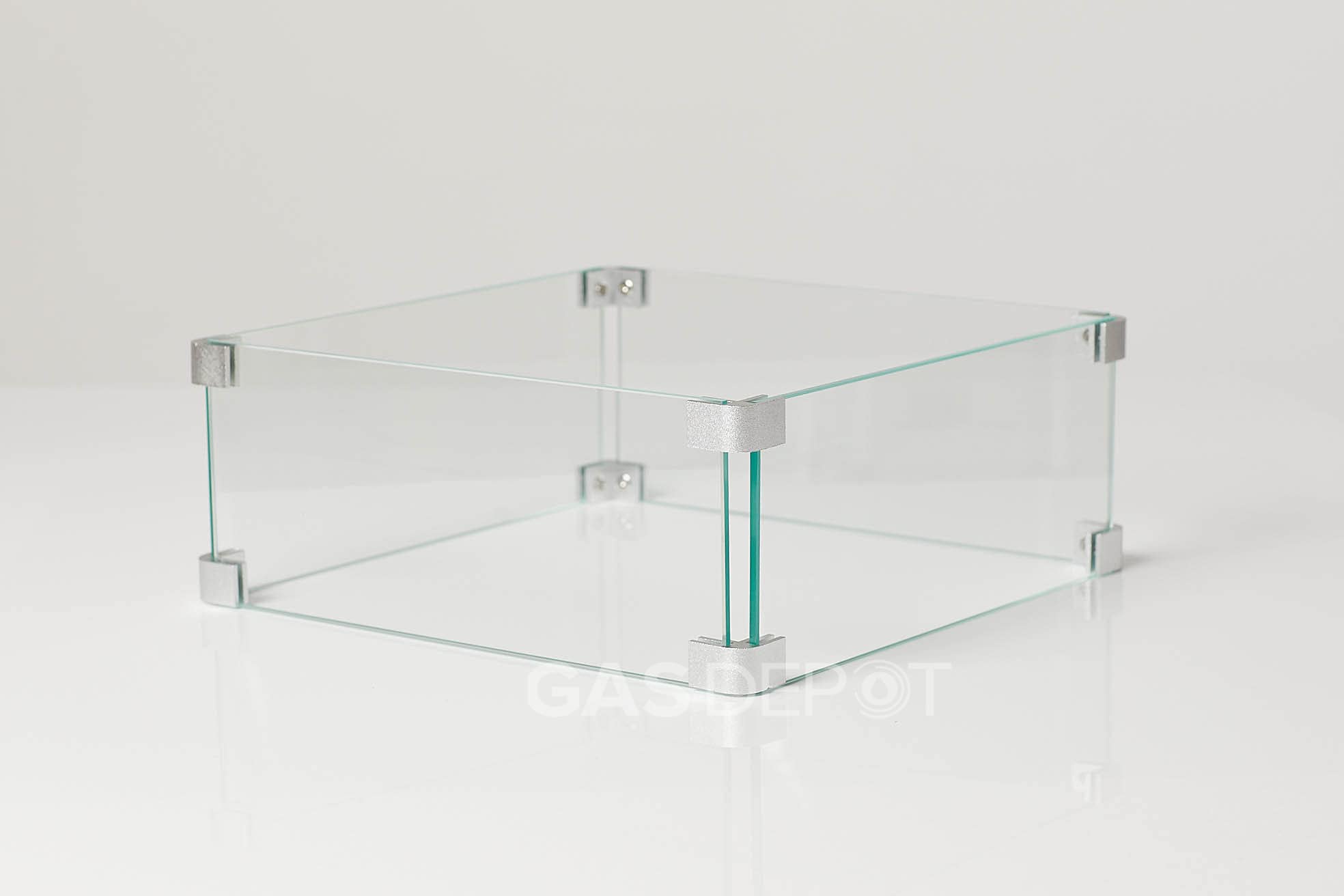 REALGLOW Wind Guard Glass Shield 350mm x 350mm for Fire Pits