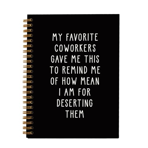 OXW My Favorite Coworkers Gave Me This Notebook, Farewell Goodbye Gifts for Coworkers, Leaving Gifts for Women, Funny Office Gifts Notebooks for Work, Spiral Notebook 5.5 x 8.3