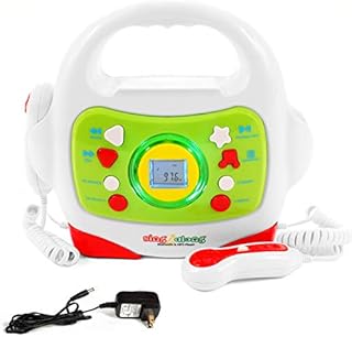 IQ Toys MP3 Player and Karaoke Machine with 2 Microphones Music Player for Kids - Bluetooth/MP3/USB/Micro SD Connection