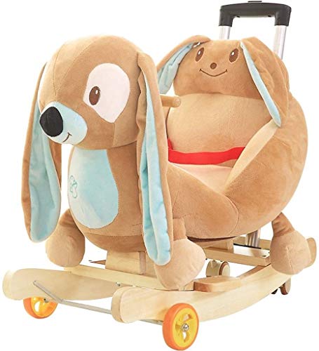 ZHANGYUEFEIFZ Schaukelpferd Plüsch Schaukeltier Pferd Rocking Horse Chair Baby Trojan Spielzeug Geschenk Music Kinder…