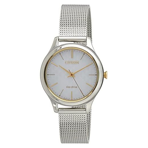 Citizen Reloj Analógico para Mujer de Cuarzo con Correa en Acero Inoxidable EM0504-81A
