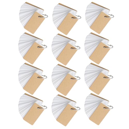 Cartes de note à anneaux en papier kraft (12 pièces) pour vos activités extérieures et croquis