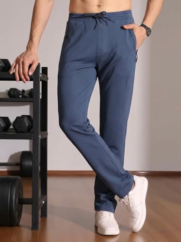 Image of Flapfit Men's Regular Fit Track Pants with Zipper Pocket||Track Pants for Men