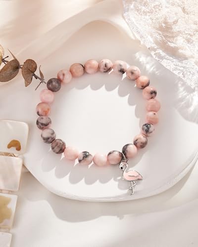 Flamingo Birthday Gifts for Women, 18th Birthday Gifts for Teen Girls, Flamingo Bracelet for Granddaughter Daughter Sister Niece Friends3