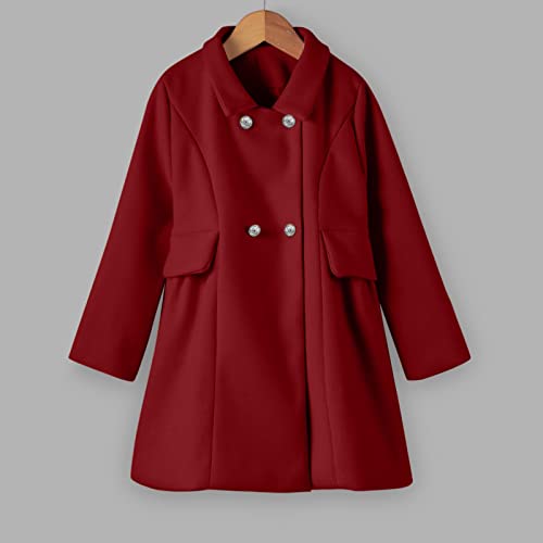 Toddler Girls Winter Windproof Coat Jacket Kids Warm Outerwear Jacket Lightweight Girl Jacket (Red, 1-2 Years)2