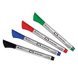 Glass Board Dry Erase Markers by Quartet, Premium, Fine Tip, Assorted Colors, 4 Pack (79555)
