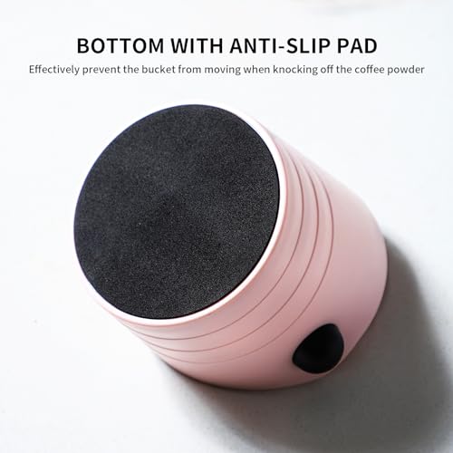 Pink Espresso Knock Box - Bincoo Pink Espresso Machine Knock Box/Espresso Grounds Knock Box, Barista Style Coffee Knock Box for Grounds with Removable Shock-Absorbent Knock Bar and Anti-Slip Base. - Image 3