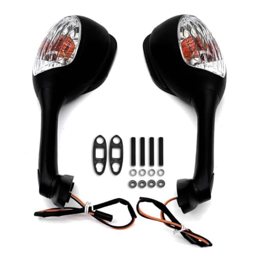 Espejo retrovisor motocicleta con luces Suzuki GSXR rutas nocturnas seguras
