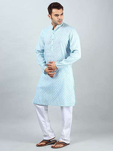 Image of Uri and MacKenzie Mens Cotton Woven Casual Kurta Pajama set