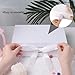 JOHOUSE White Gift Boxes, 10.5x7.5x3.1 inches Magnetic Closure Collapsible Gift Box with Ribbon Card Envelope White for Wedding Presents Birthday Party Bridesmaid Proposal Gifts