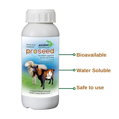 Avishi Proseed for Goat & Sheep | Bio-Available Supplement for Buck (Male Goat) (250 ML)