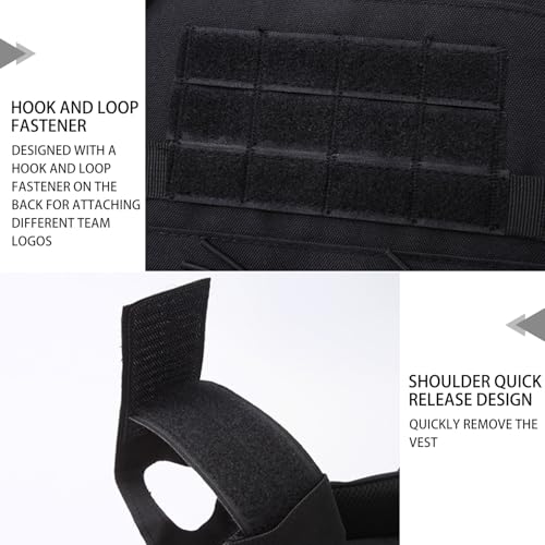 Chaleco de airsoft ajustable Molle con acolchado para entrenamiento 6