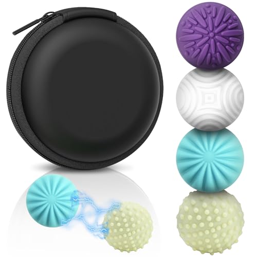 4 PCS Silicone Magnetic Balls Fidget Toys for Adults & Teens,Stress Relief Sensory Toys for Autism ADHD Anxiety,Fun Textures Gadgets,Office Desk Toy,Stocking Stuffers for Women Men Teen Gift