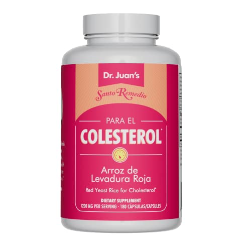 Santo Remedio Red Yeast Rice Supports Cardiovascular System Dietary Supplement 1200 mg per Serving 180 Capsules Non-GMO Gluten Free No Artificial Flavors