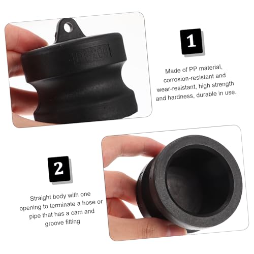 Conector rápido DN50 en PP negro ideal para sistemas de riego y mangueras agrícolas 5