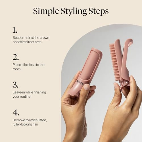 Image of Kitsch Volumizing Hair Clips For Styling for Women - 2pc Terracotta