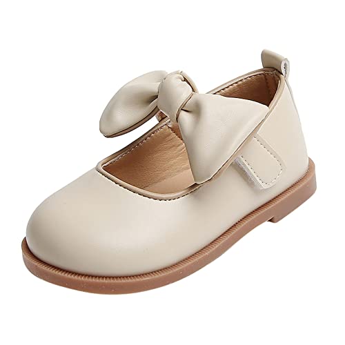 Shoes for Girls,Fashion Autumn Girls Casual Shoes Thick Sole Flat Round Toe Bow Lightweight Dress Shoes 1-6 Years