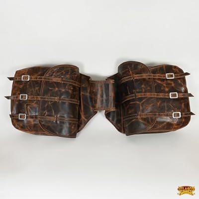 Sacoche De Selle HILASON En Cuir Souple - Marron Foncé, Pour Cheval, équitation Western