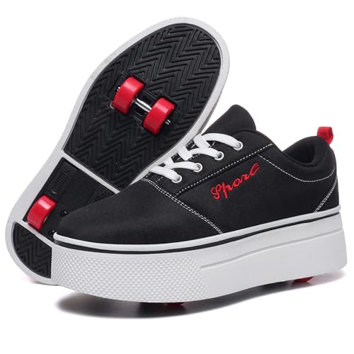 ANEFUN Kinder Rollschuhe Mädchen Jungen Skateboardschuhe Abnehmbare 4 Räder...