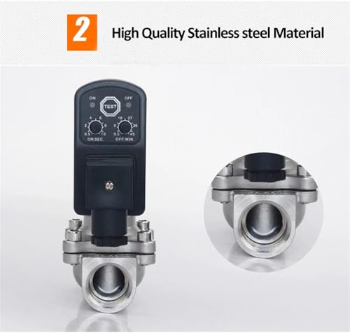 Électrovanne normalement fermée 24V avec minuterie pour éviter le gaspillage d'eau - 5