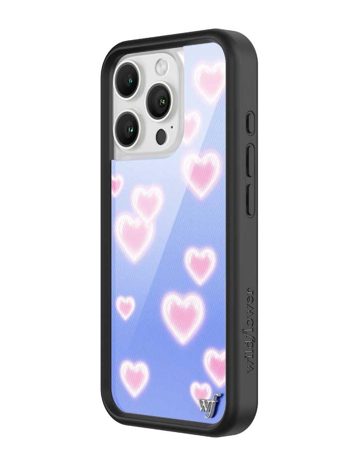 Image of Wildflower Cases - iPhone 16 Pro Compatible - Dreamy Hearts | Impact-Certified 6.5 ft Drop Protection Case, Raised Protective Bumper, Cute Aesthetic Design, Women-Owned Small Business