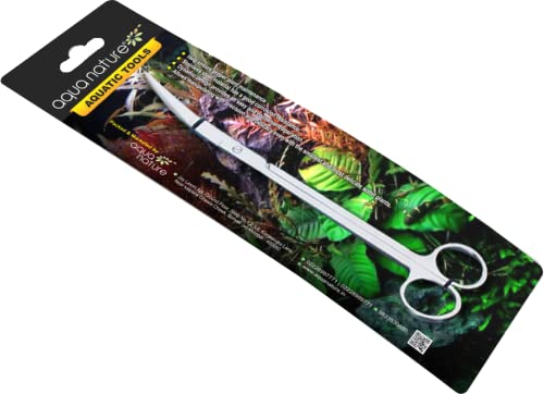 AquaNature Curved Aquarium Scissors - Plant Shaping Tool -1