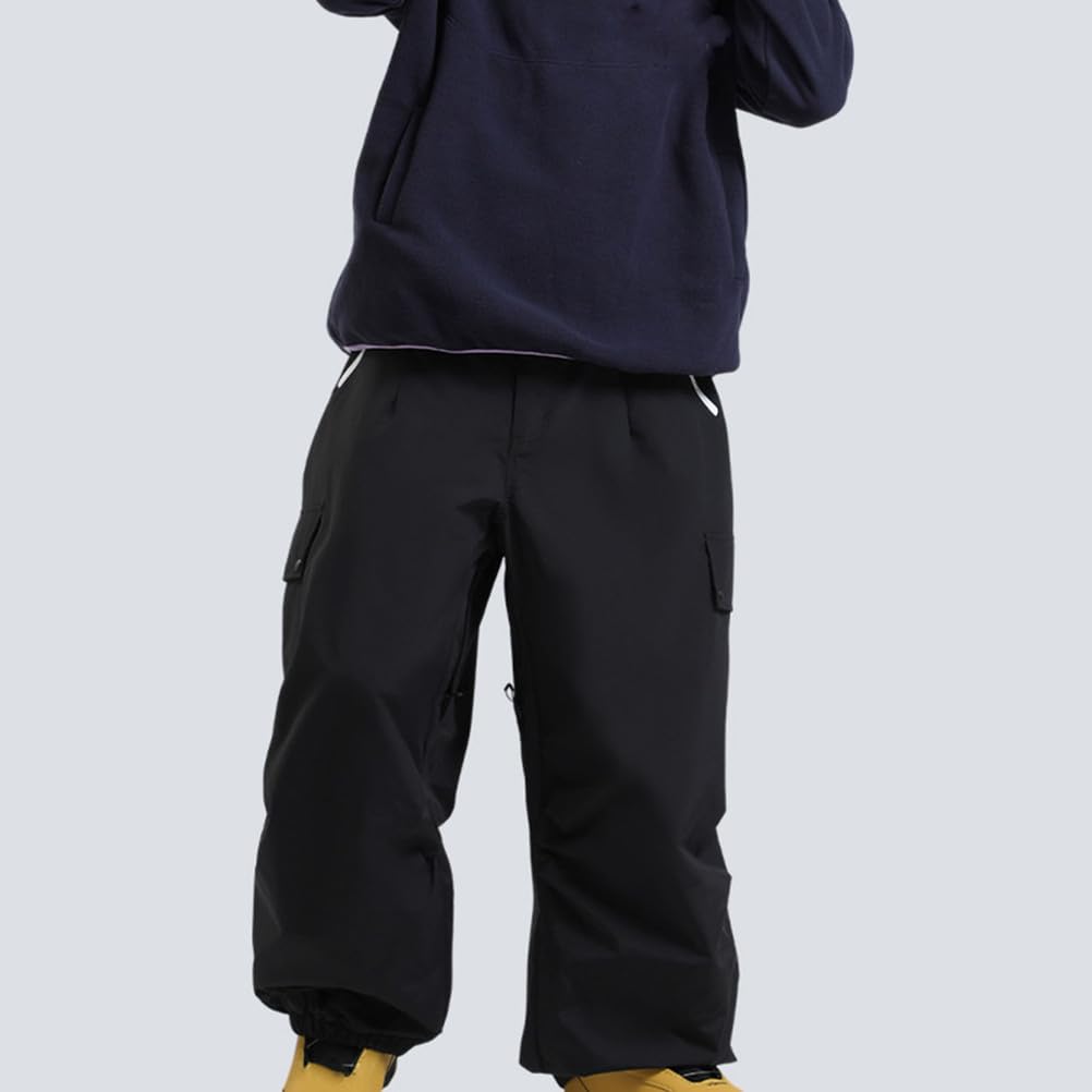 off White, Pantaloni da Neve da Uomo e da Donna, Larghi da Snowboard e da Sci, Impermeabili Antivento Caldi Isolati, Pantaloni da Neve Invernali Unisex