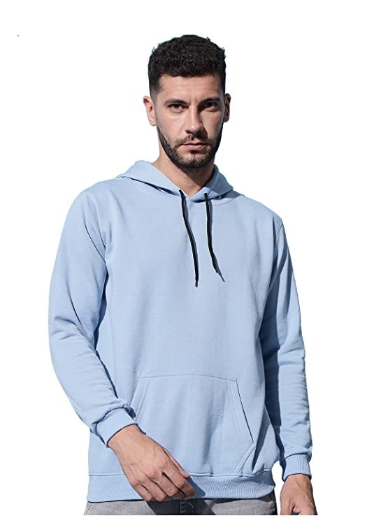 Image of Men's Cotton Blend Hooded Sweatshirt
