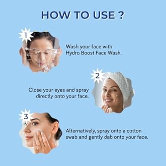 Moody 7D Hydro Burst Hydrating Face Mist & Essence Toner with Hyaluronic Acid Vitamin B5 & Rice Water for Hydrated & Plumped Skin | Face Mist for Soothing And Pore Tightening | Alcohol-Free Toner for Glowing Skin |100% Vegan | 72 Hour Hydration,110ml