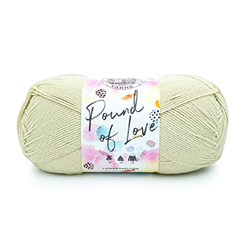 Image of Lion Brand Yarn Pound of Love, Large Value Yarn for Knitting, Crochet, and Crafts, Vanilla, 1 Pack