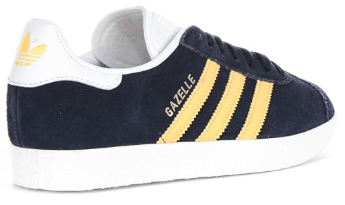 Image of adidas Gazelle Men's 3 Stripes Logo Classic 90S Sn Trainers (Navy Yellw, US 8M /9F)