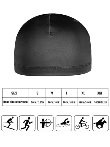 Image of Boao 6 Pieces Cooling Skull Caps Helmet Hard Hat Liner Sweat Wicking Running Beanie Cycling for Men Women