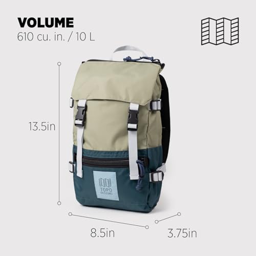 Image of Topo Designs Rover Pack Mini - Small Sized Daypack for EDC, Day Trips, Hikes, Iconic Denver Design, Fair Trade + Bluesign