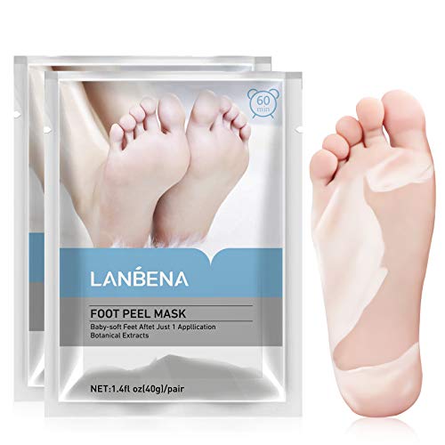 Foot Peel Mask, 2 Pack Baby Soft Foot Peel Mask Foot Mask Feet Callus Remover Dead Skin Remover Make Your Feet Baby Soft Get a Smooth Skin, Removes Repairs Rough Heels, Dry Toe Skin Natural Treatment