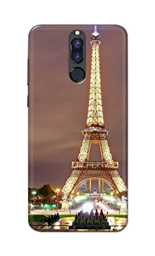 Image of PRINTFIDAA Lovers Famous Place Eiffel Tower in Paris Printed Designer Hard Case for Huawei Mate 10 Lite /Huawei Nova 2i / Huawei Honor 9i Back Cover -(e) RPM1009