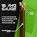 GEARit Outdoor Speaker Wire 16 Gauge (250 Feet) 16 AWG for Direct Burial, In-Ground, CL3 CL2 Rated, 2 Conductor Wires, OFC Oxygen-Free Copper - Brown 250ft