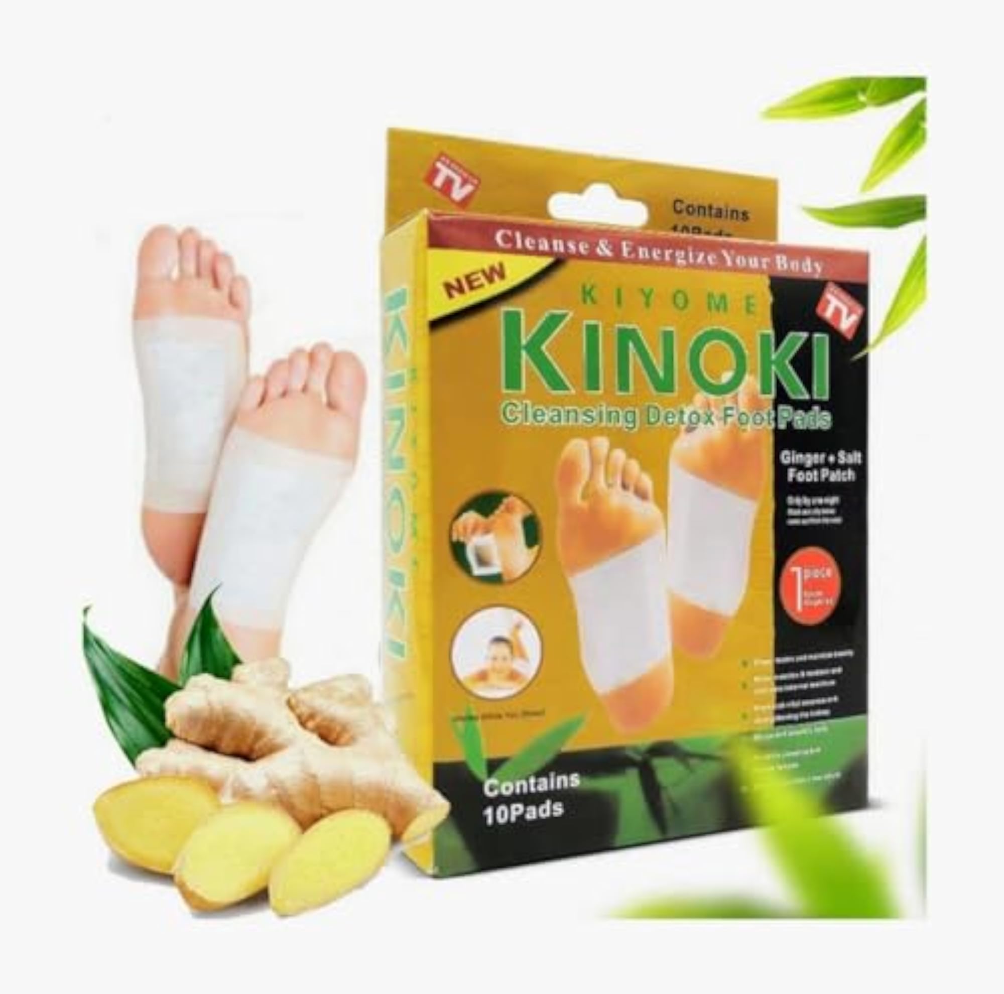 Kinoki Detox Foot Patch with Adhesive Sheets, Natural Herbal Foot Patches