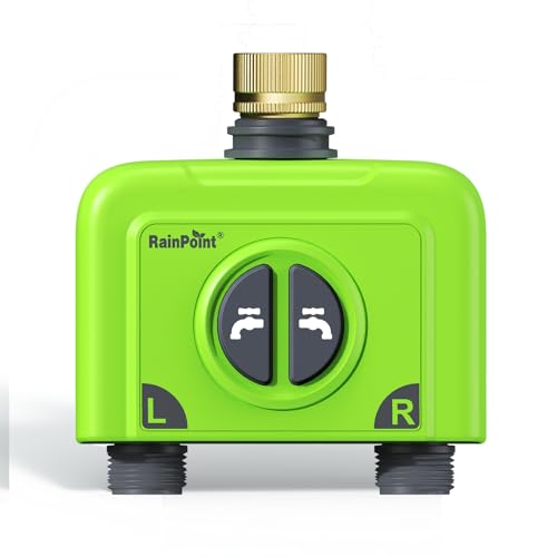 RAINPOINT Centralina Irrigazione WiFi 2 uscite con Ingresso in Ottone, IP65 Timer ssenza Gateway dell'antenna, deve essere utilizzato con Gateway HWG023(2,4 GHz) / HWG040 (Ethernet e 2,4 GHz)