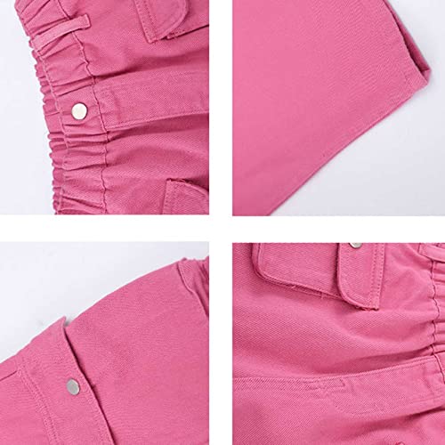 Betadog Girls's Jeans Wide Leg Flare Cargo Jeans Boot Cut Bell Bottom Denim Pants Baggy Blue Jeans for Girls3